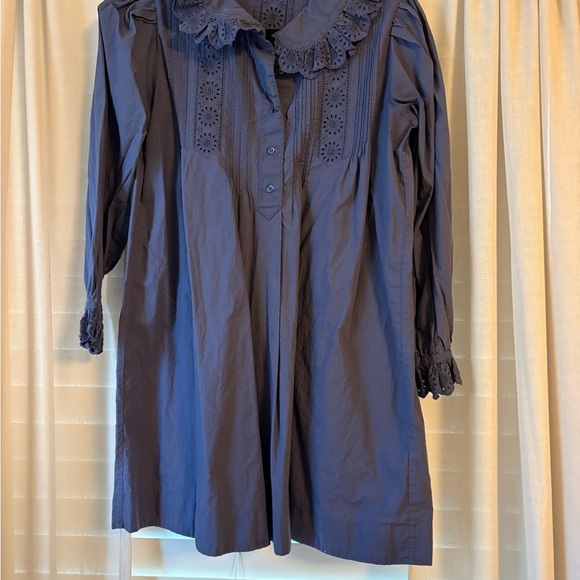 Doen Norona Eyelet Detail Dress – Organic Cotton Prairie Mini Dress- Siz… - Picture 2 of 8